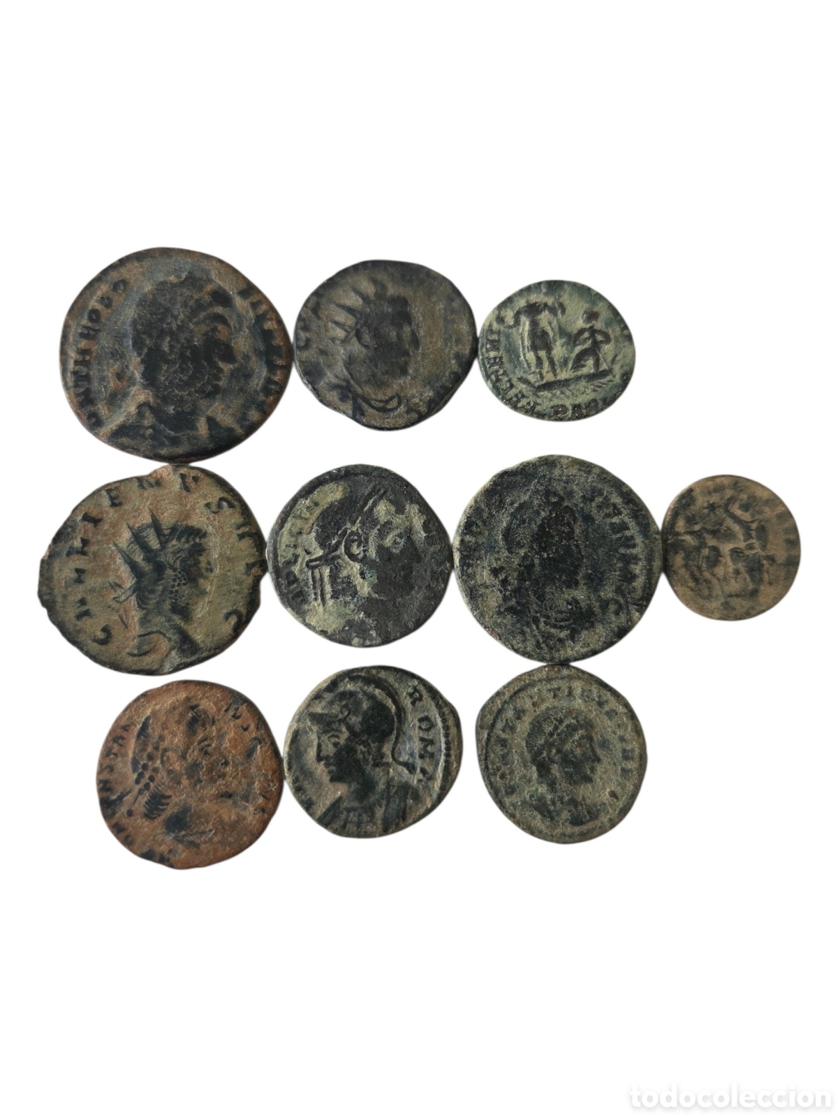 Monedas Imperio romano: Lote de 10 Monedas Romanas del Bajo Imperio