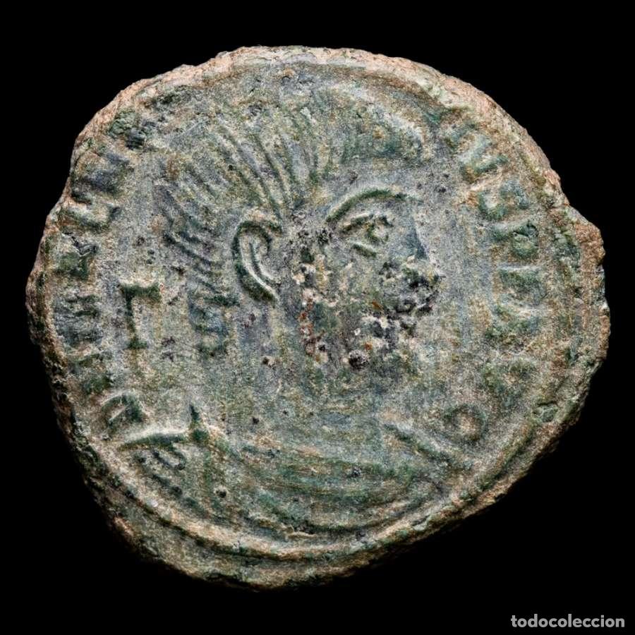 Monedas Imperio romano: Magnencio 350-353 dC. Maiorina de Roma, Dos Victorias ✩ / RP (6480)