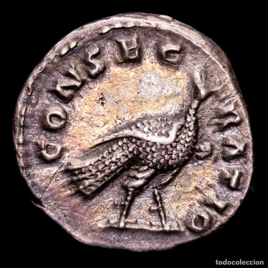 Monedas Imperio romano: Faustina II, diva - Roma, +176 d.C. CONSECRATIO Pavo Real