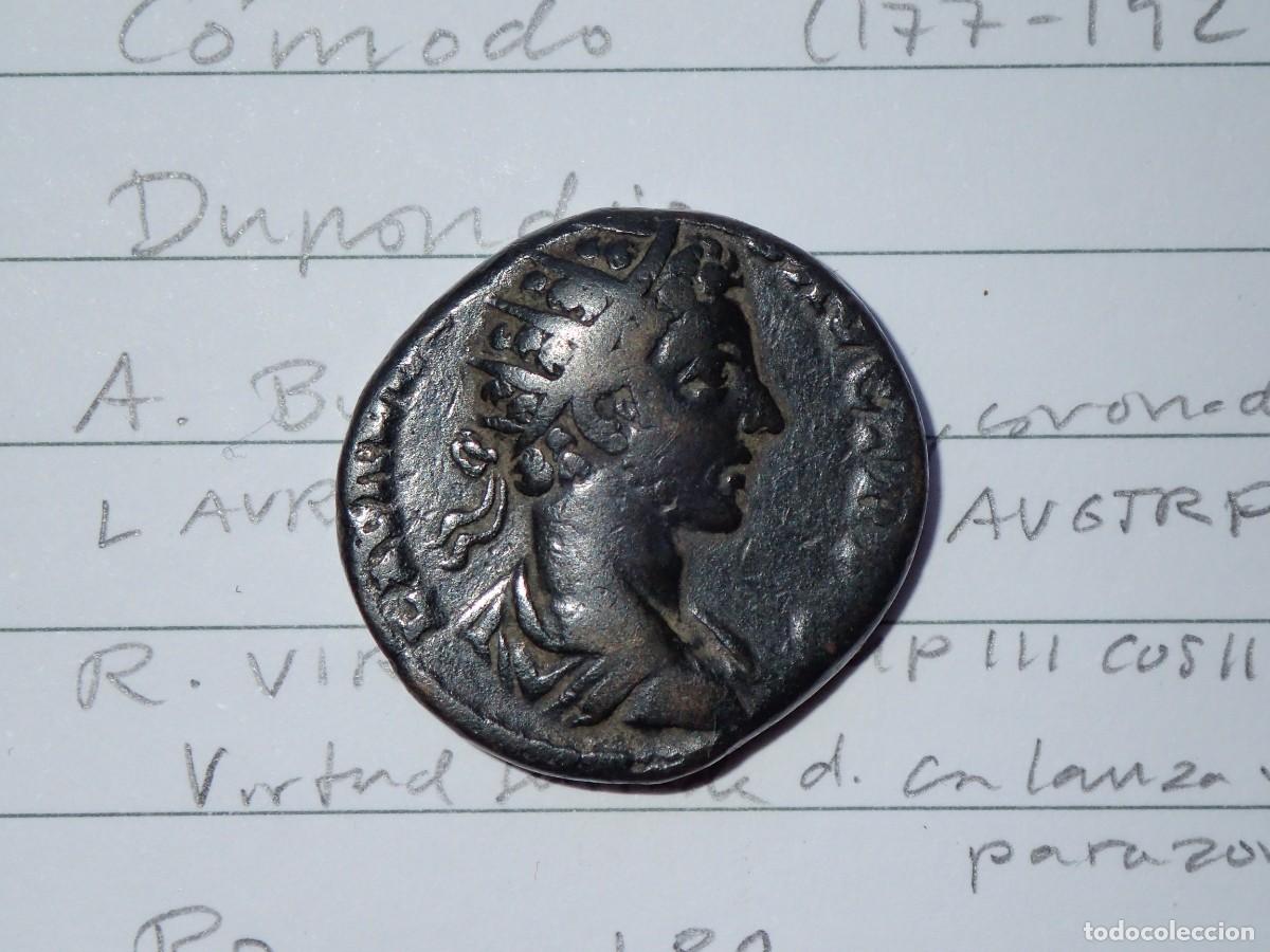 Monedas Imperio romano: DUPONDIO C&Oacute;MODO 180 VIRTVS Dupondius Commodus Virtus
