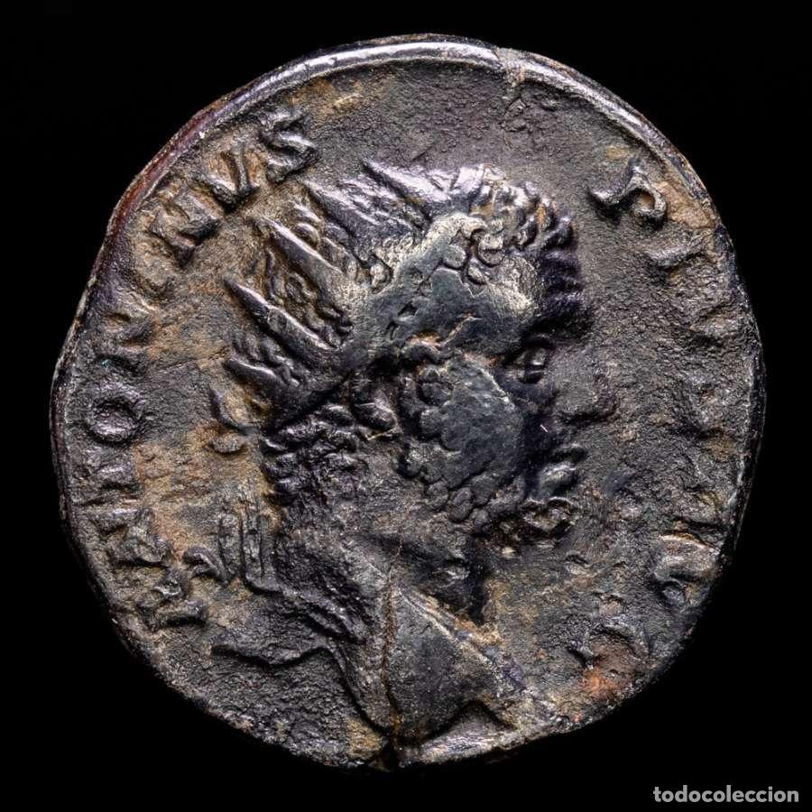 Monedas Imperio romano: Caracalla Dupondio de Roma - FORT RED TR P XIIII COS III Fortuna