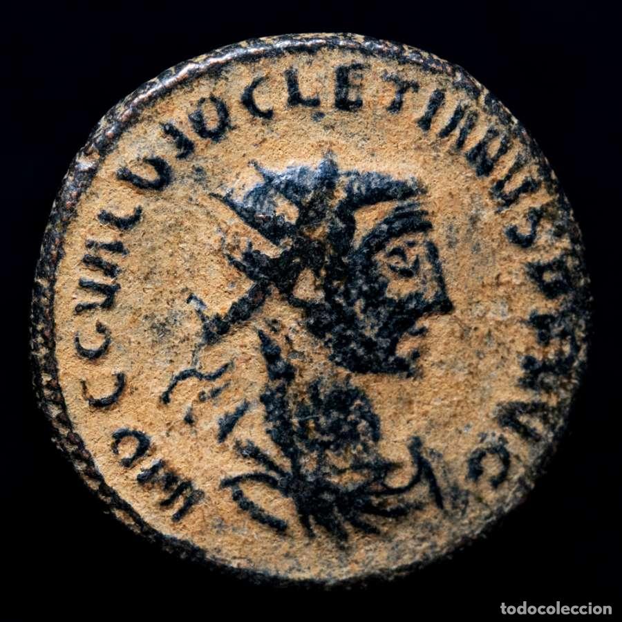 Monedas Imperio romano: Diocleciano Antoniniano Antioquia 285 dC. IOVI CONSERVATORI - Z XXI