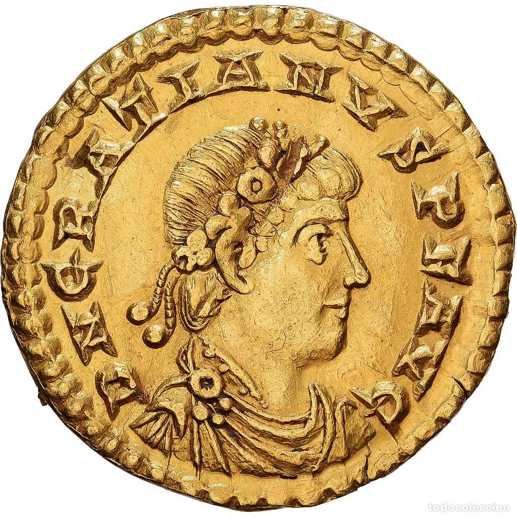 Monedas Imperio romano: [#982581] Roman Empire, Gratian, Solidus, 367-375, Treveri, Oro, MBC, Cohen:38, RIC:17g