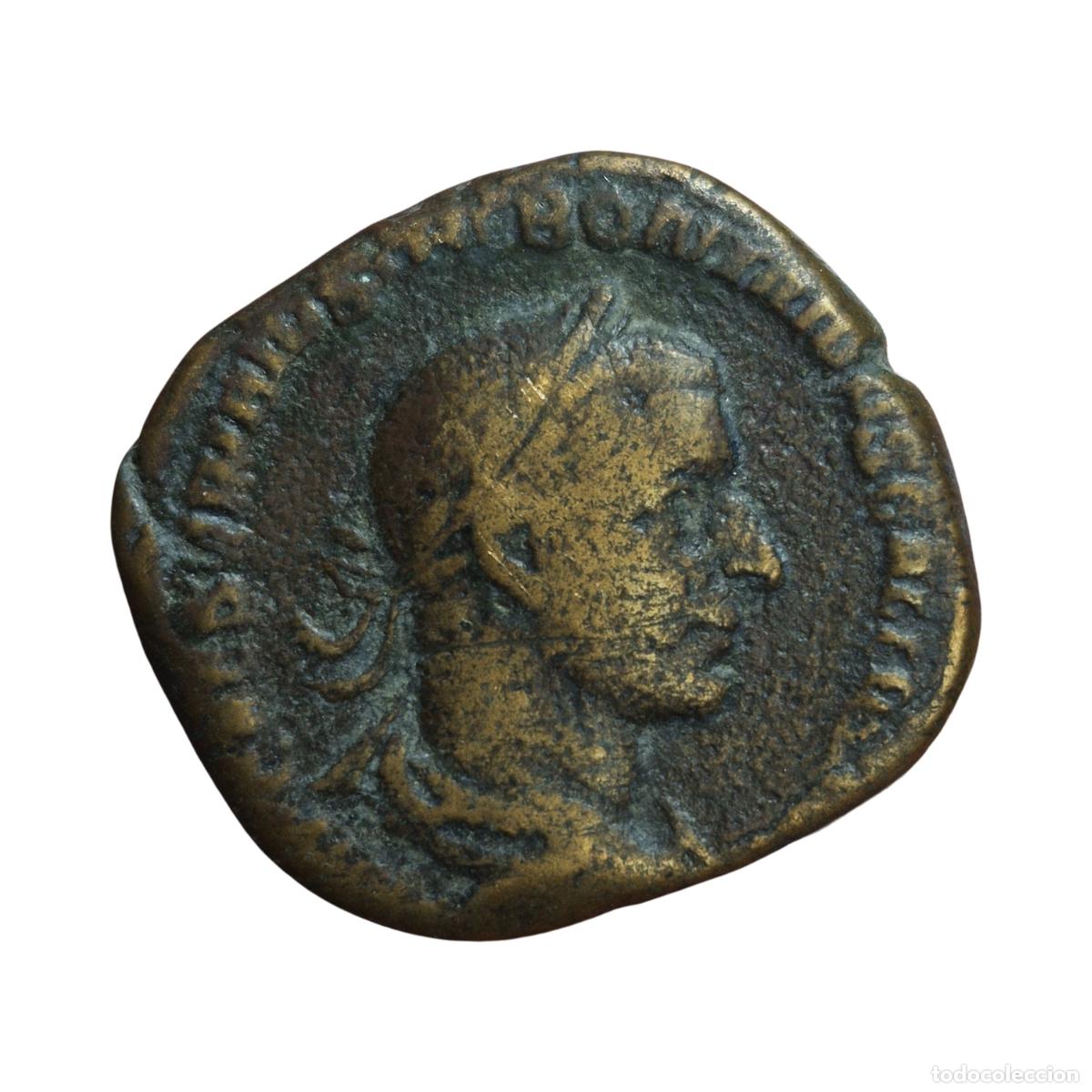 Monedas Imperio romano: NT/ SESTERCIO TREBONIANO GALO REV. JUNO EN TEMPLO (A1591)