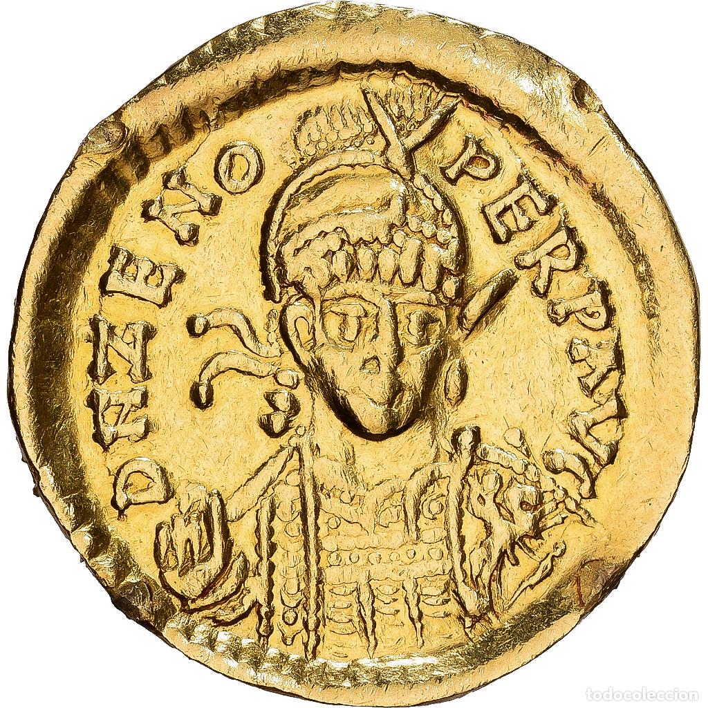 Monedas Imperio romano: [#1546511] Roman Empire, Zeno, Solidus, 476-491, Constantinople, Oro, BC+, RIC:910