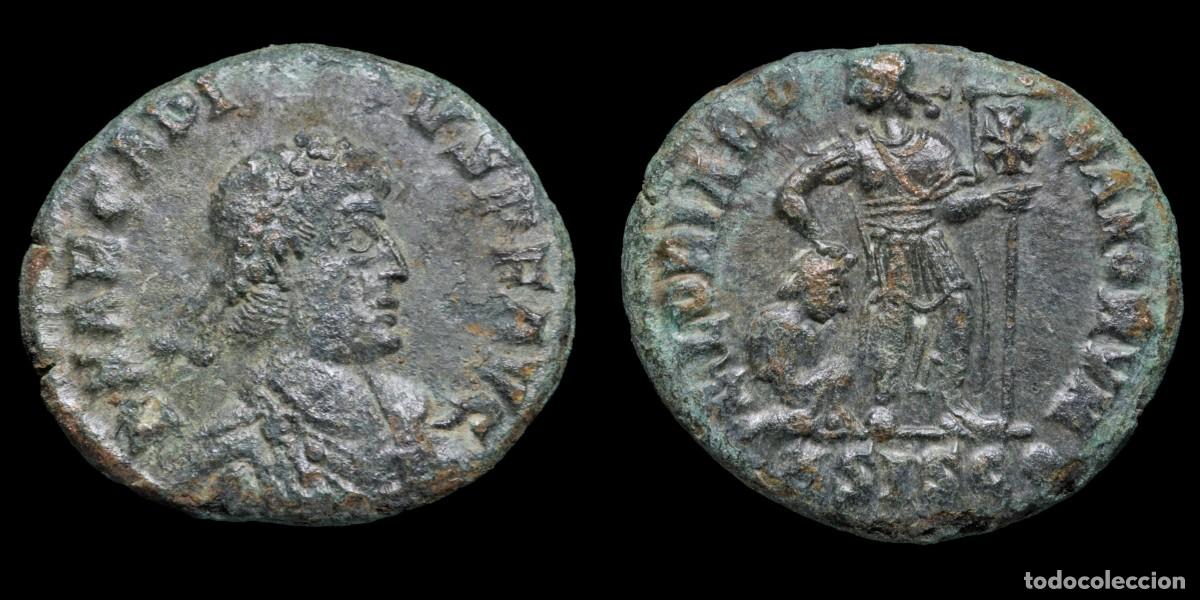 Monedas Imperio romano: Arcadius - GLORIA ROMANORVM, Siscia - 17 mm / 2,29 gr.