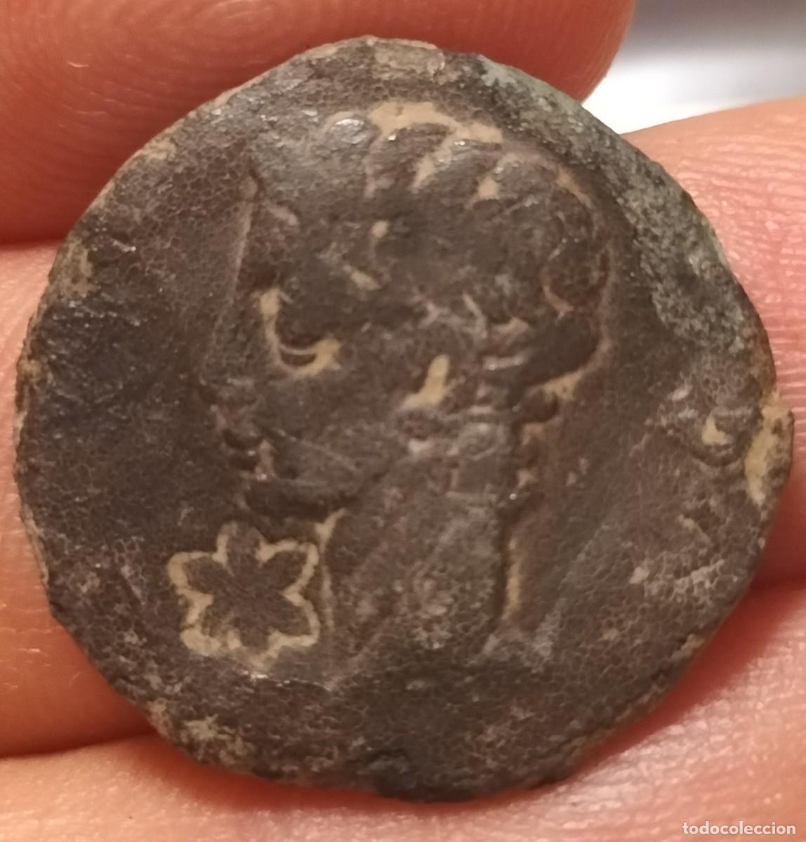 Monedas Imperio romano: as de Augusto .( Iulia Traducta) 27 aC-14 dC RARISIMA CONTRAMARCA MILITAR