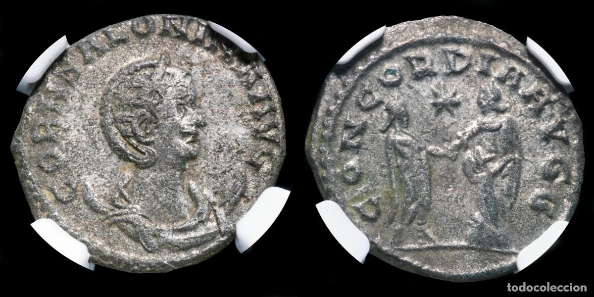 Monedas Imperio romano: Salonina Antoninianus - CONCORDIA AVGG (Encapsulated) - 3,80 gr.