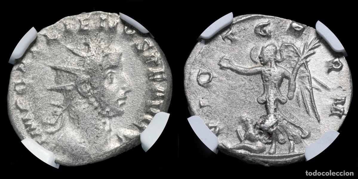 Monedas Imperio romano: Gallienus Antoninianus - VICT GERM (Encapsulated) - 3,89 gr.
