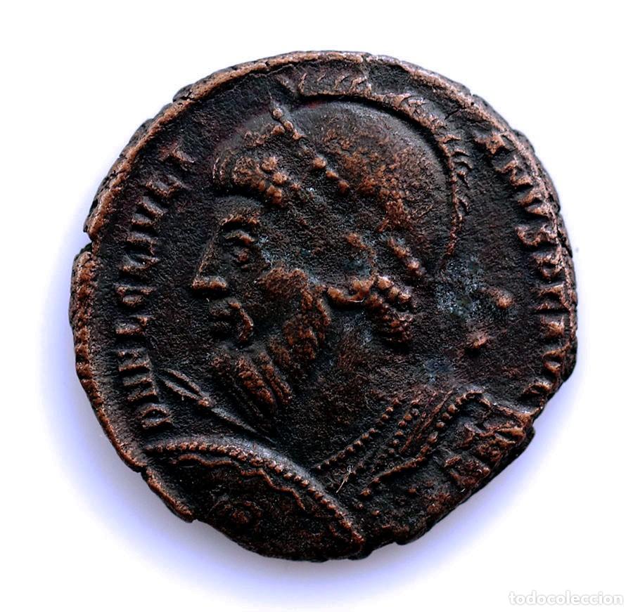Moedas Imp&eacute;rio Romano: Roma-Juliano II &rdquo;El apostata&rdquo; Follis. Antioquia 361-363 d.C. MBC+/VF+Cobre 2,4 g