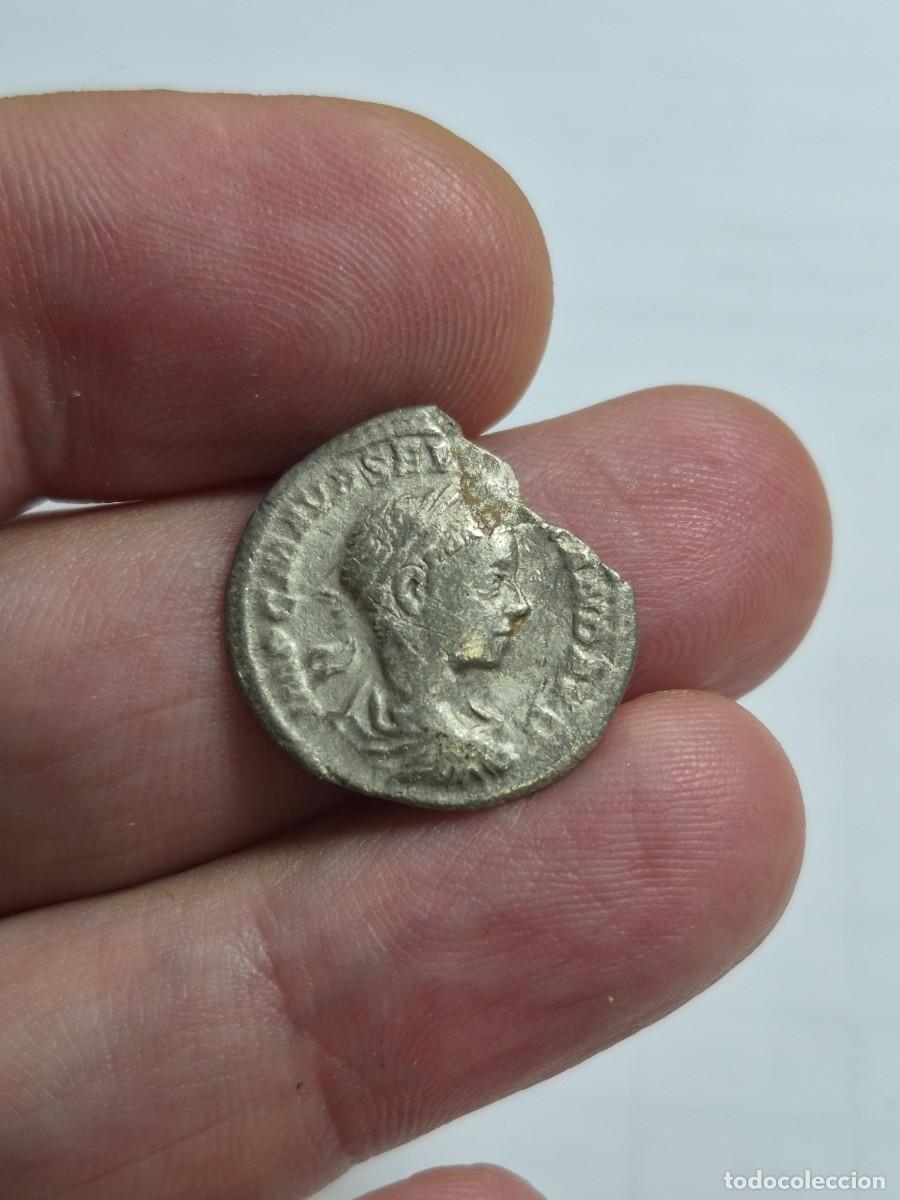 Moedas Imp&eacute;rio Romano: NT/ DENARIO ALEJANDRO SEVERO COSPEL FALTADO 2,05 grs (A1605)