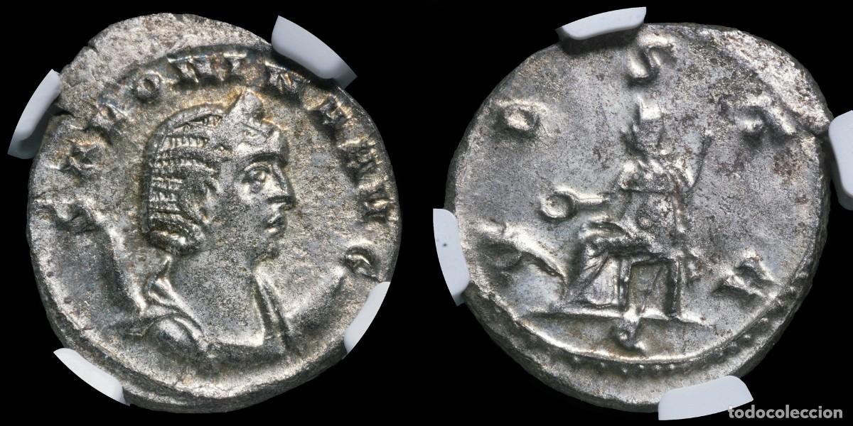 Monedas Imperio romano: Salonina Antoninianus - VESTA, Rome (Encapsulated) - 3,90 gr.