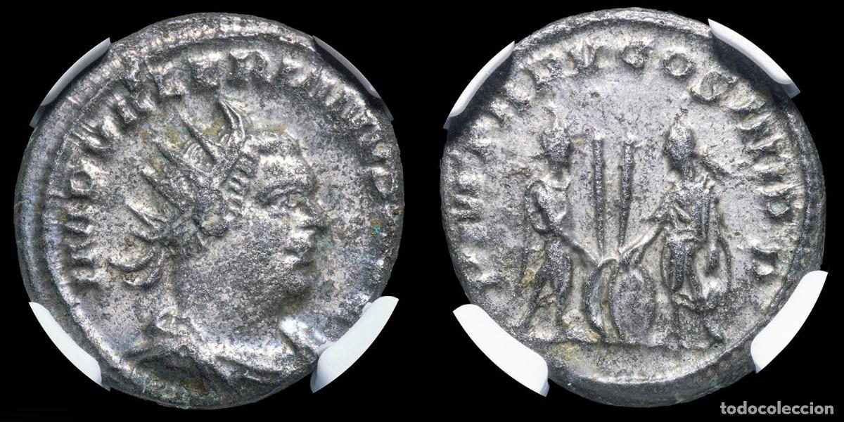 Monedas Imperio romano: Valerian I Antoninianus - P M TR P V COS III P P, Antiochia (Encapsulated)
