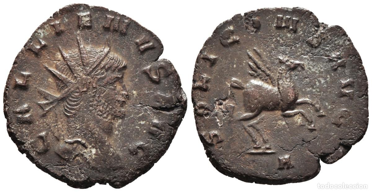 Monedas Imperio romano: *** ANTONINIANO DE GALIENO. 267-268 D.C. ROMA. PEGASO A LA DERECHA. RIC V 1 183 ***