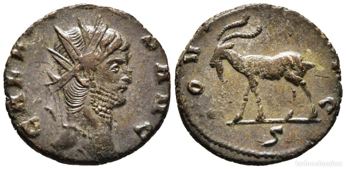 Monedas Imperio romano: *** ANTONINIANO DE GALIENO. 267-268 D.C. ROMA. CABRA A LA IZQUIERDA. RIC V 1 207 ***