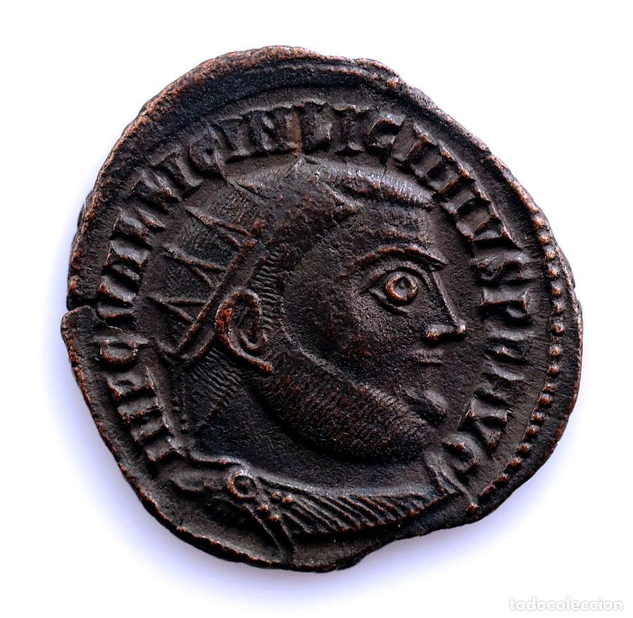 Monedas Imperio romano: SC- Roma-Licinio I Follis. Alejandr&iacute;a 312-313 d.C. EBC-/XF-. Cobre 2,8 g.