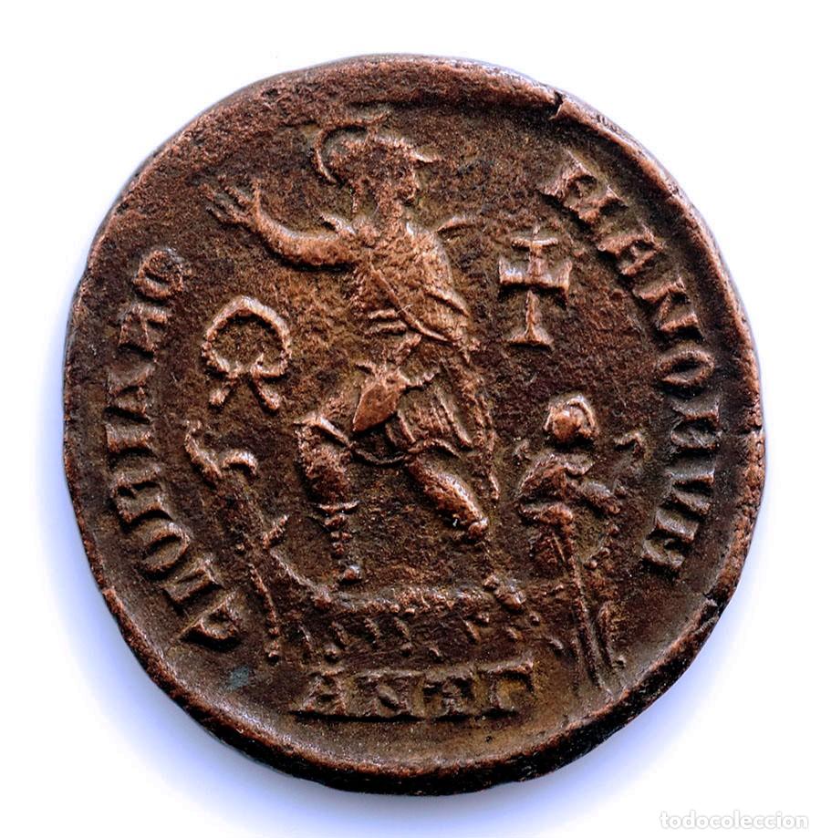 Monedas Imperio romano: SC-Roma. Teodosio I. Follis Antioqu&iacute;a 392-395 d.C. Cobre5,1 g.