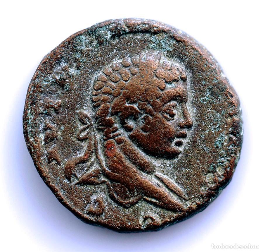 Monedas Imperio romano: SC-Roma. Heliog&aacute;balo. Bronce provincial. Antioqu&iacute;a 218-220 d.C. Cobre 4,69 g.