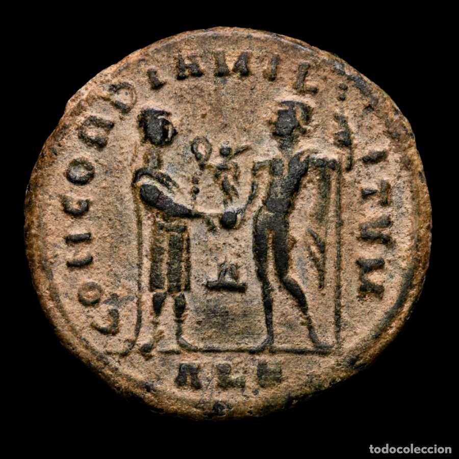 Monedas Imperio romano: Diocleciano. Fracci&oacute;n radiada. Alejandr&iacute;a CONCORDIA MILITVM &Delta; / ALE