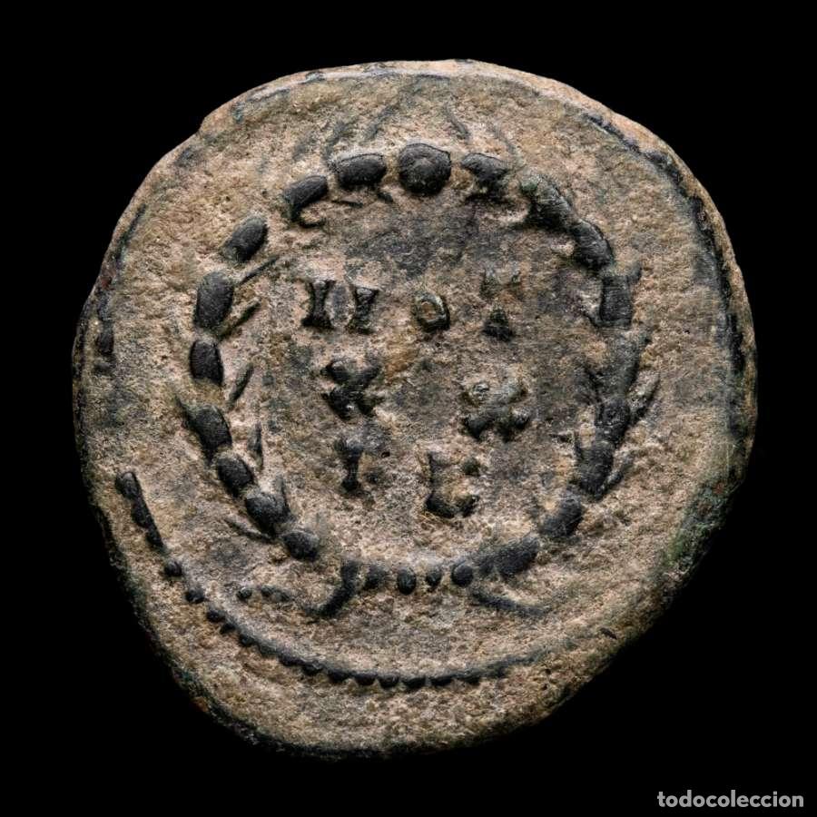 Monedas Imperio romano: Diocleciano (284-305) 1/4 follis radiado Cartago. VOT XX FK (3720)