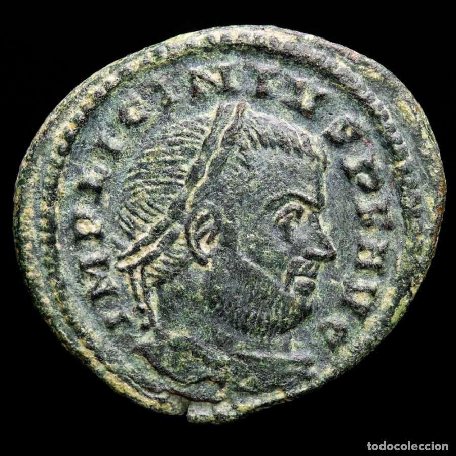 Monedas Imperio romano: Licinio &AElig; 313 dC Follis Ticinum - SOLI INVICTO COMITI - ✩ / TT
