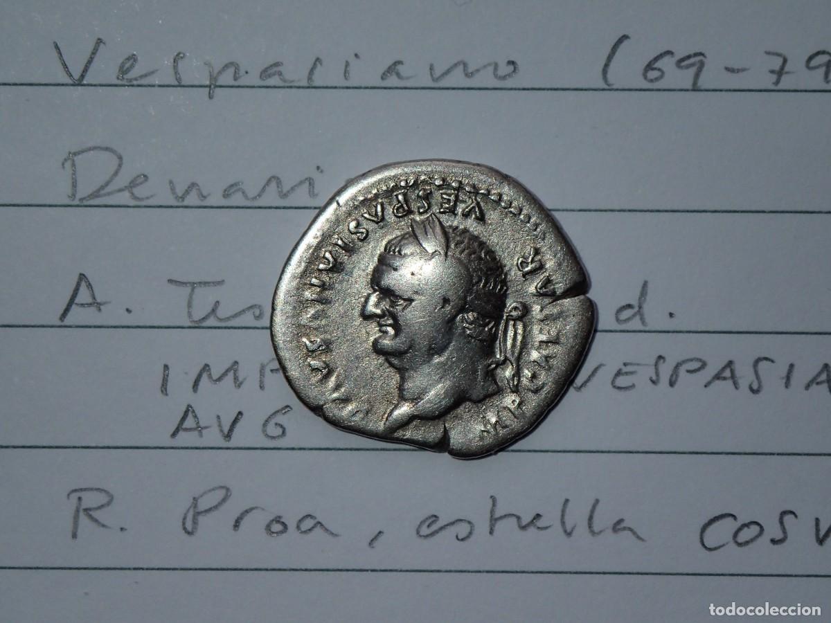 Monedas Imperio romano: DENARIO VESPASIANO PROA RARO Denarius Vespasian 77-78 RARE