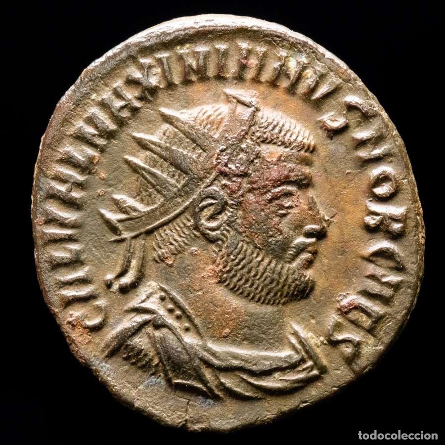 Monedas Imperio romano: Galerio Cesar &AElig; Post-Reforma &AElig; Radiado CONCORDIA MILITVM KB (3871)