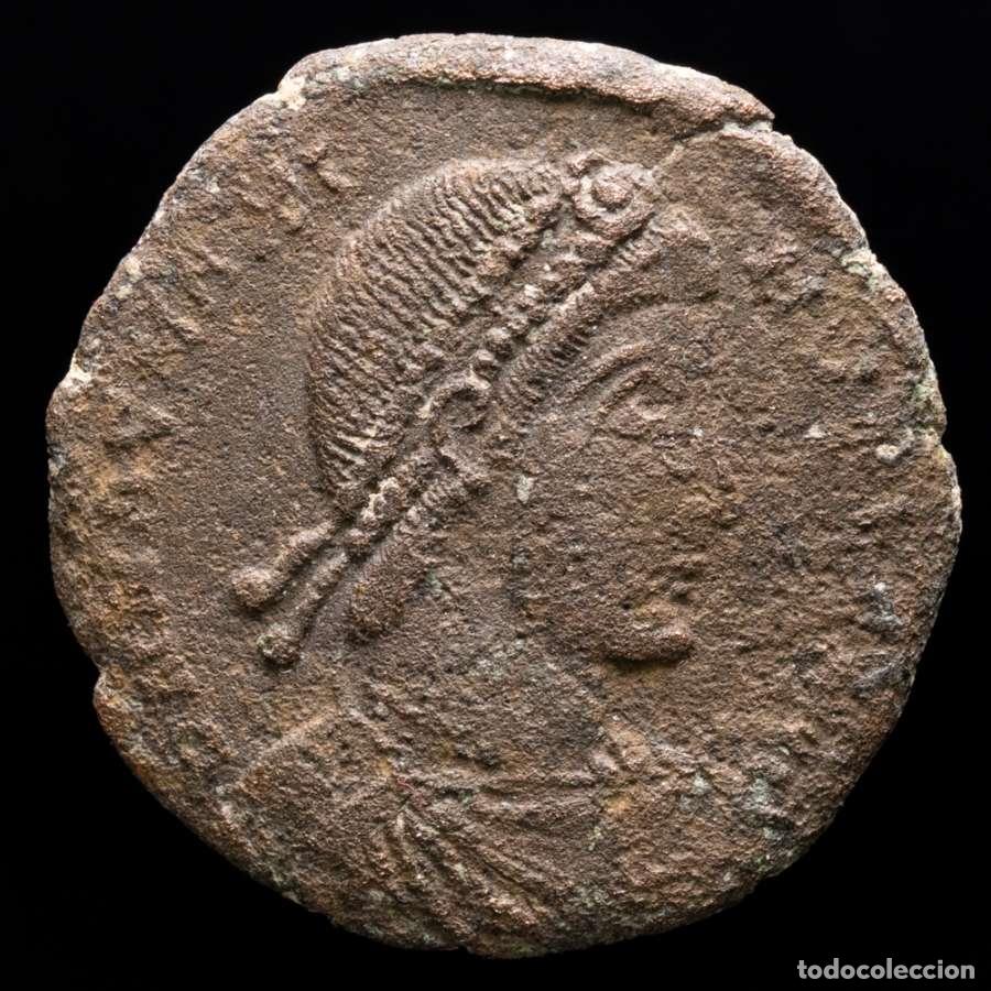 Monedas Imperio romano: Magno Maximo, AE maiorina. Arles. REPARATIO REIPVB / SCON (3804)
