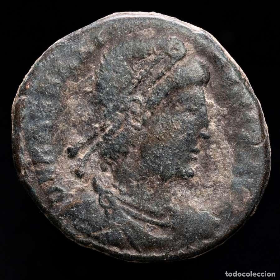 Monedas Imperio romano: Magno Maximo, AE maiorina. Arles. REPARATIO REIPVB / PCON (3805)