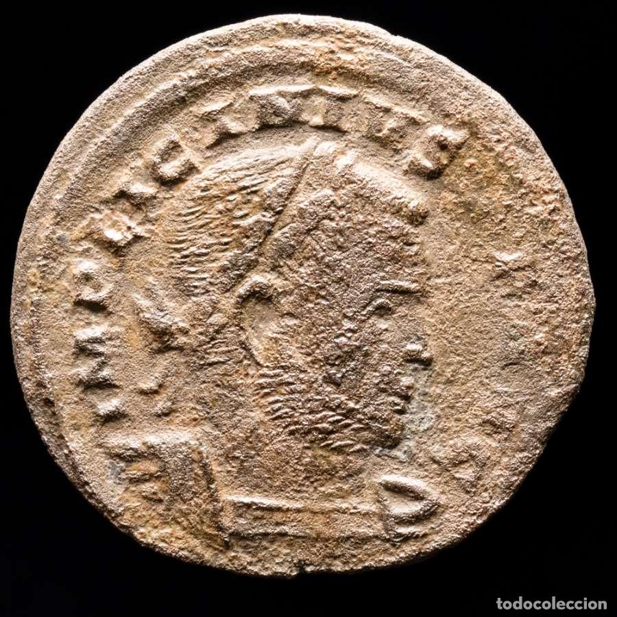 Monedas Imperio romano: Licinio I 308-324. follis, Treveri, GENIO POP ROM T-F // PTR (3932)