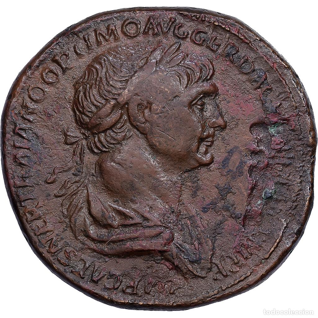 Monedas Imperio romano: [#1547018] Roman Empire, Trajan, Sestercio, 114-117, Rome, Bronce, MBC, RIC:672