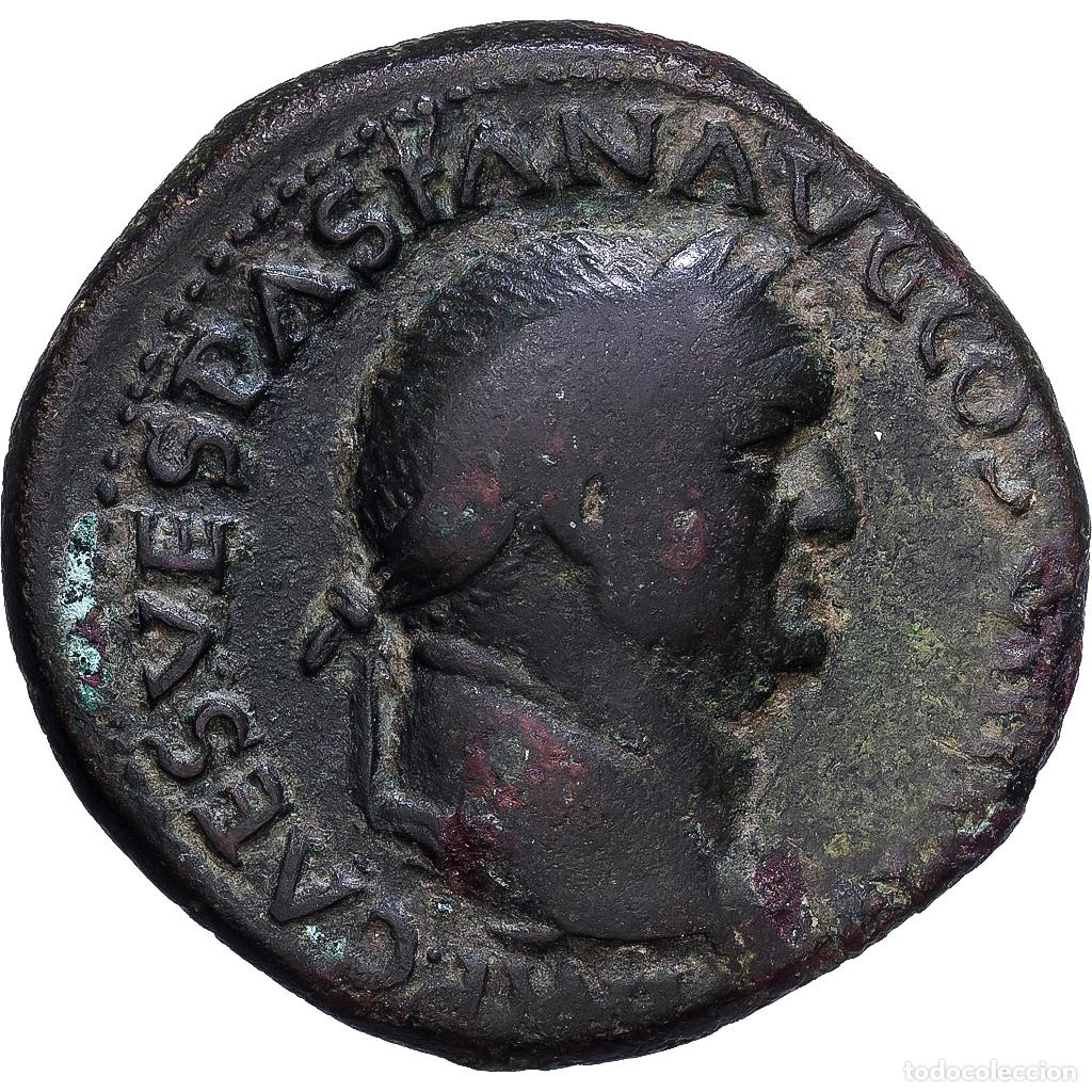 Monedas Imperio romano: [#1547162] Roman Empire, Vespasian, Dupondius, 77-78, Lyon - Lugdunum, Bronce, BC+