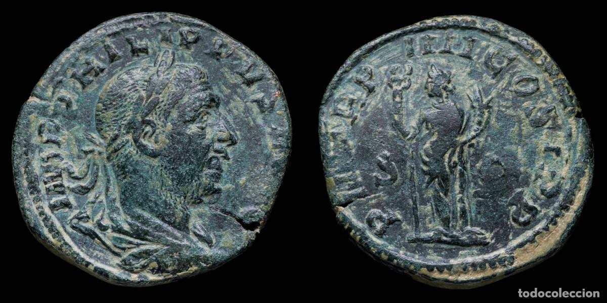 Monedas Imperio romano: Philip I Sestertius - P M TR P IIII COS II P P - 29 mm / 16,87 gr.