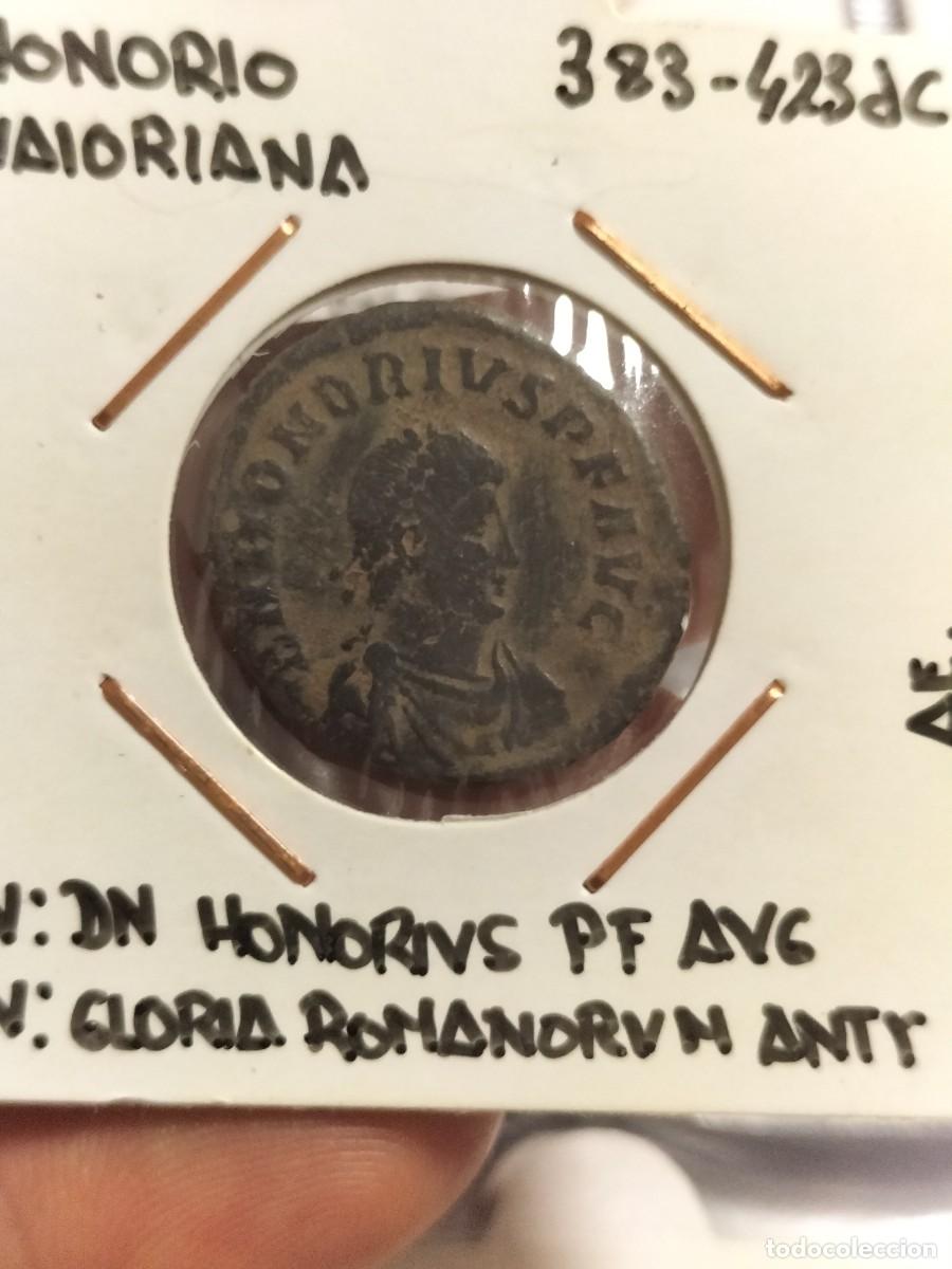 Monedas Imperio romano: Honorio (395-402) Maiorina Antioquia GLORIA ROMANORVM ANT&Gamma;