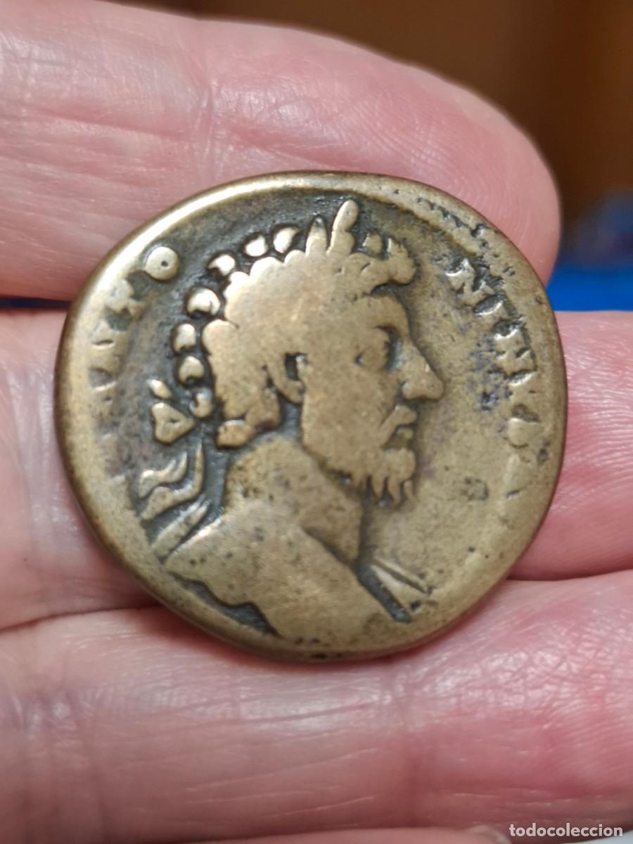 Monedas Imperio romano: MONEDA DE UN SEXTERCIO DE MARCO AURELIO (161-180)