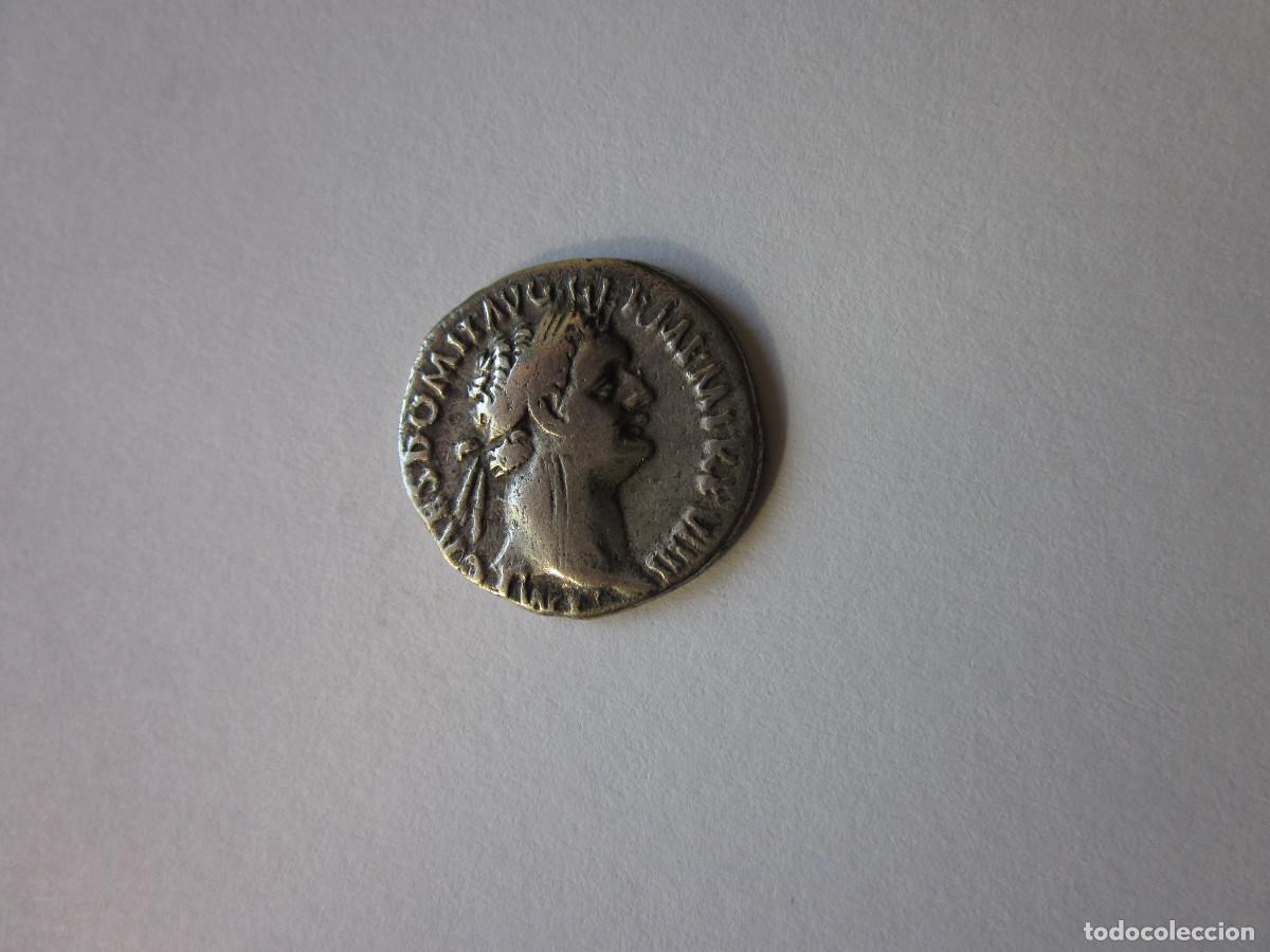 Monedas Imperio romano: Denario de Domiciano. Minerva. Plata.