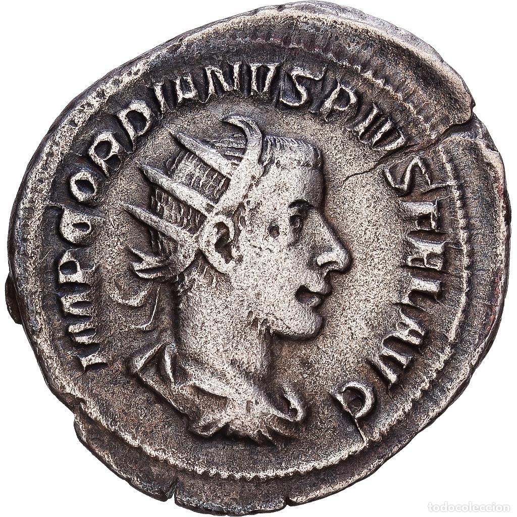 Monedas Imperio romano: [#1546687] Roman Empire, Gordian III, Antoninianus, 243-244, Rome, Plata, MBC, Cohen:348