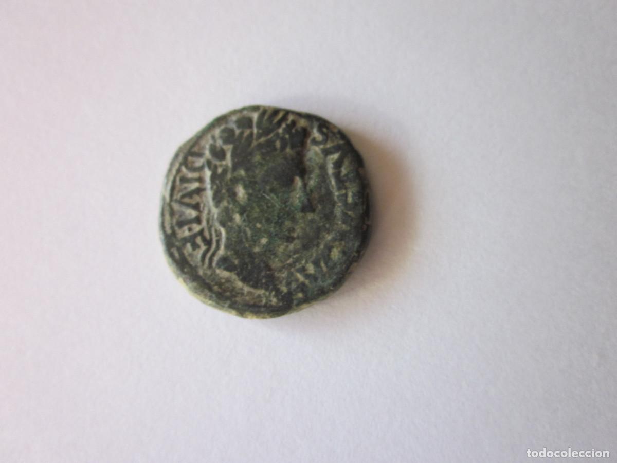 Monedas Imperio romano: Semis de Ilici. Augusto. Templo de Juno.