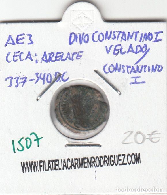 M&uuml;nzen R&ouml;misches Reich: CRE1507 MOMEDA ROMANA Ae3 Arelate Constantino I Divinizado 337-340