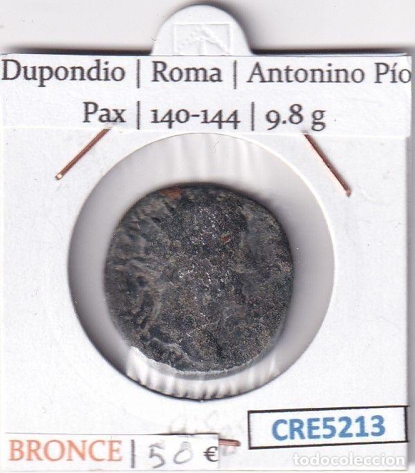 M&uuml;nzen R&ouml;misches Reich: CRE5213 MONEDA ROMANA DUPONDIO ROMA ANTONINO PIO BRONCE