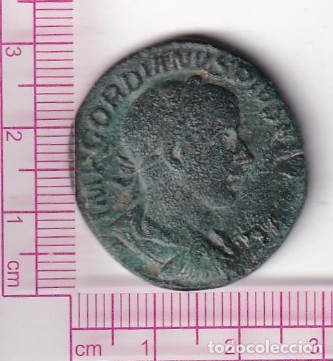 Moedas Imp&eacute;rio Romano: CRE7127 MONEDA ROMANA SESTERCIO GORDIANO III BRONCE