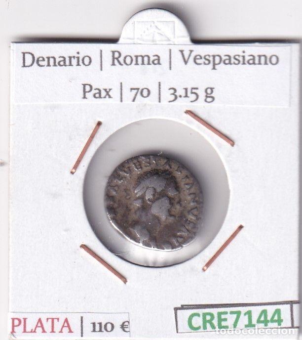Monnaies Empire Romain: CRE7144 MONEDA DENARIO ROMA VESPASIANO PAX 70 (DESCRIP. EN FOTOS)