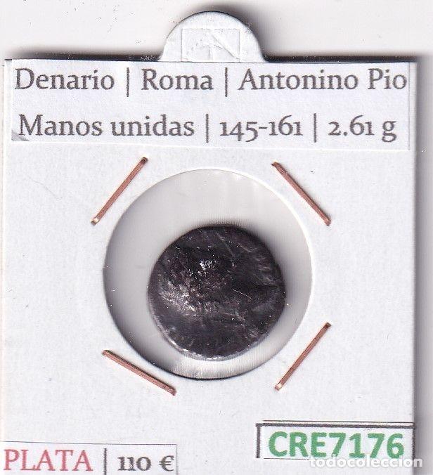 Monete Impero Romano: CRE7176 MONEDA DENARIO ROMA ANTONINO PIO MANOS UNIDAS 145-161