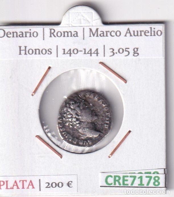 Monete Impero Romano: CRE7178 MONEDA DENARIO ROMA MARCO AURELIO HONOS 145-160 (DESCRIP. EN FOTOS)