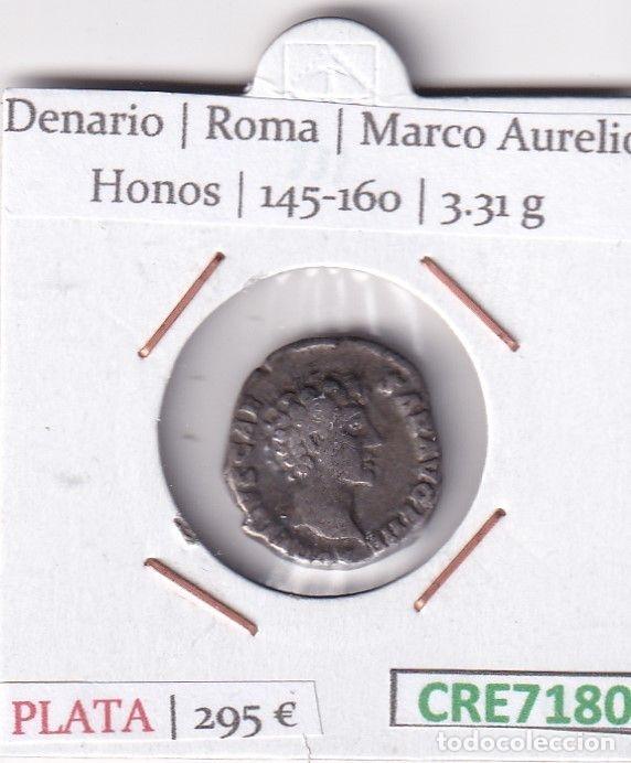 Monete Impero Romano: CRE7180 MONEDA DENARIO ROMA MARCO AURELIO HONOS 140-144 (DESCRIP. EN FOTOS)