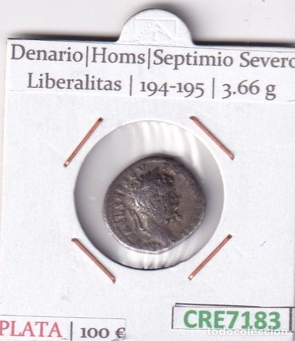 Monete Impero Romano: CRE7183 MONEDA DENARIO HOMS SEPTIMIO SEVERO LIBERALITAS 194-195
