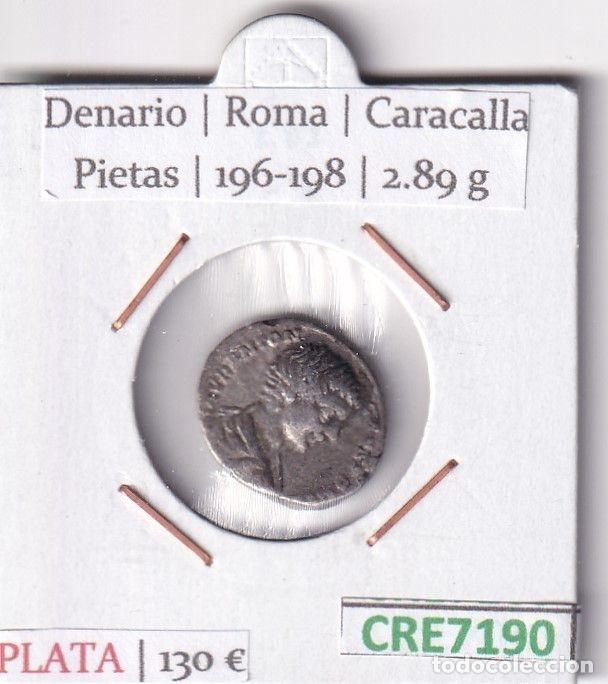 Monete Impero Romano: CRE7190 MONEDA DENARIO ROMA CARACALLA PIETAS 196-198 (DESCRIP. EN FOTOS)