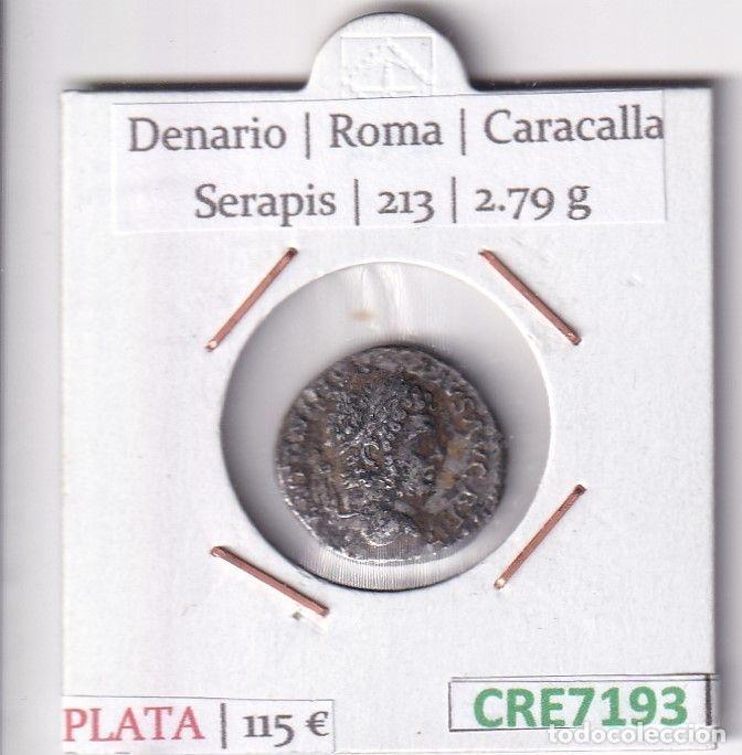 Monete Impero Romano: CRE7193 MONEDA DENARIO ROMA CARACALLA SERAPIS 213 (DESCRIP. EN FOTOS)