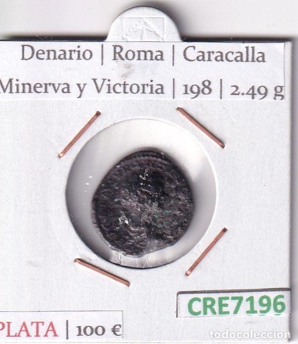 Monete Impero Romano: CRE7196 MONEDA DENARIO ROMA CARACALLA MINERVA Y VICTORIA 198