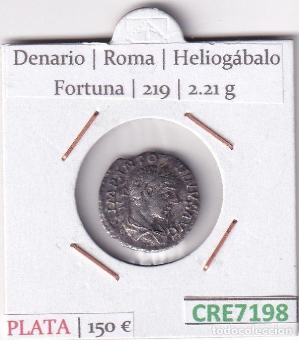 Monete Impero Romano: CRE7198 MONEDA DENARIO ROMA HELIOGABALO FORTUNA 219 (DESCRIP. EN FOTOS)